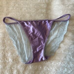 Victoria's Secret Lavender Satin and Lace Panties